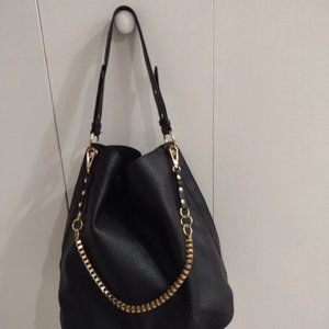 Vegan 2 piece Black Tote Bag